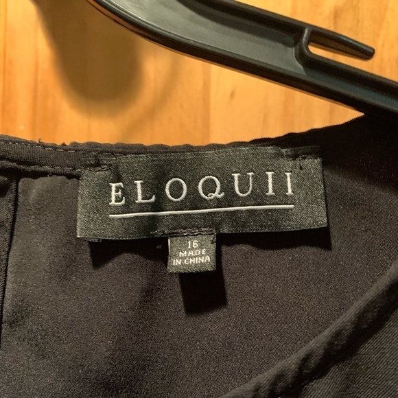 Eloquii Blouse with Long Open Sleeves with Ties Black size 16 - Picture 5 of 7
